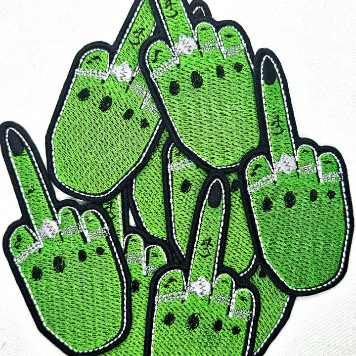 Junkyard Witch - Wholesale Patch - Witches Middle Finger Iron On Patch