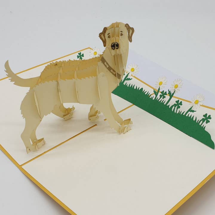 3D Pop Up Card Dog for wholesale by Papier Paradies