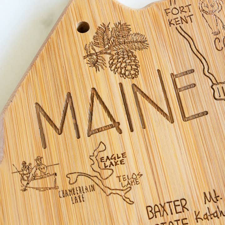 Totally Bamboo - Wholesale Cutting Board - Destination Maine Cutting Board with Engraved Artwork5