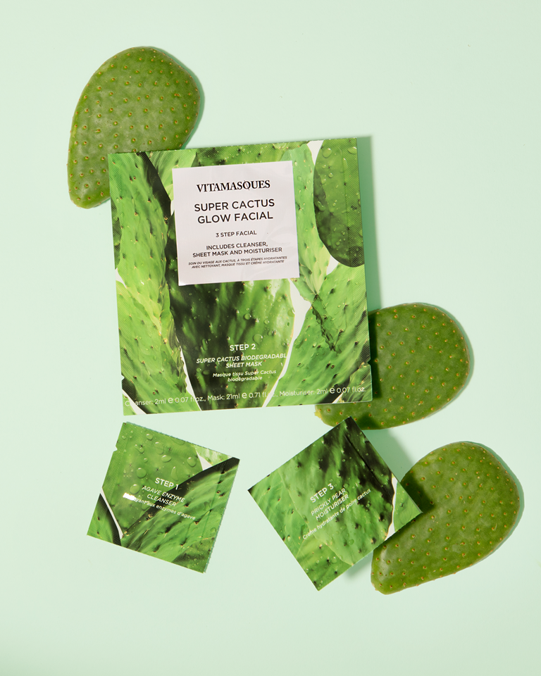 Vitamasques US - Wholesale Skincare Face Mask - Super Cactus 3 Step Facial 🌵3