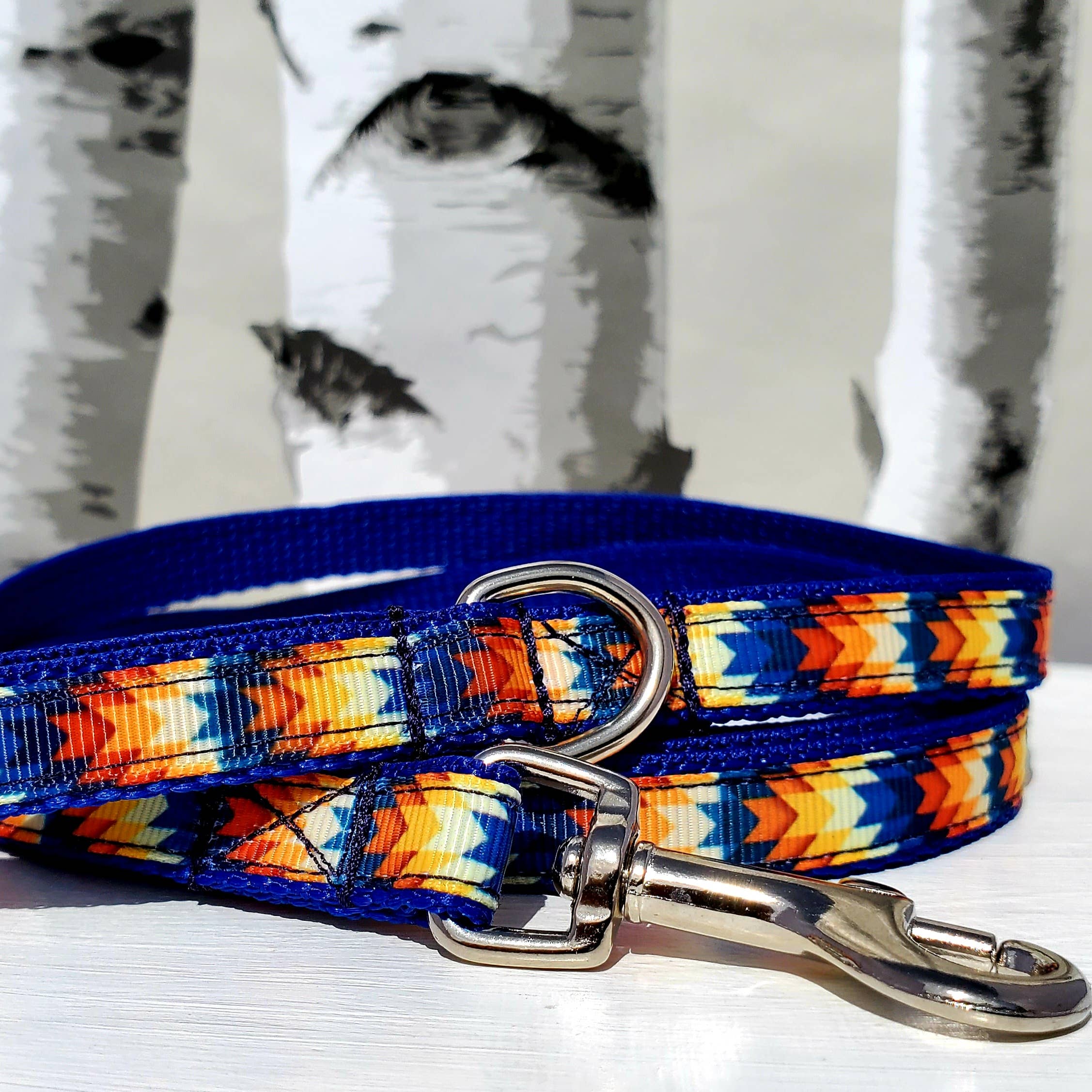 Rocky Mountain Hound - Venta al por mayor Collar - Perros - Collar o correa para perro azul azteca de 1/2"3