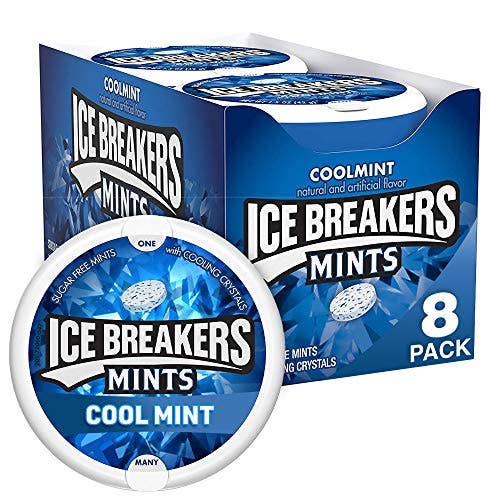Shop The King - Wholesale Mints - ICE BREAKERS Sugar Free Mints, Coolmint, 1.5 Ounce (Pack of 8)