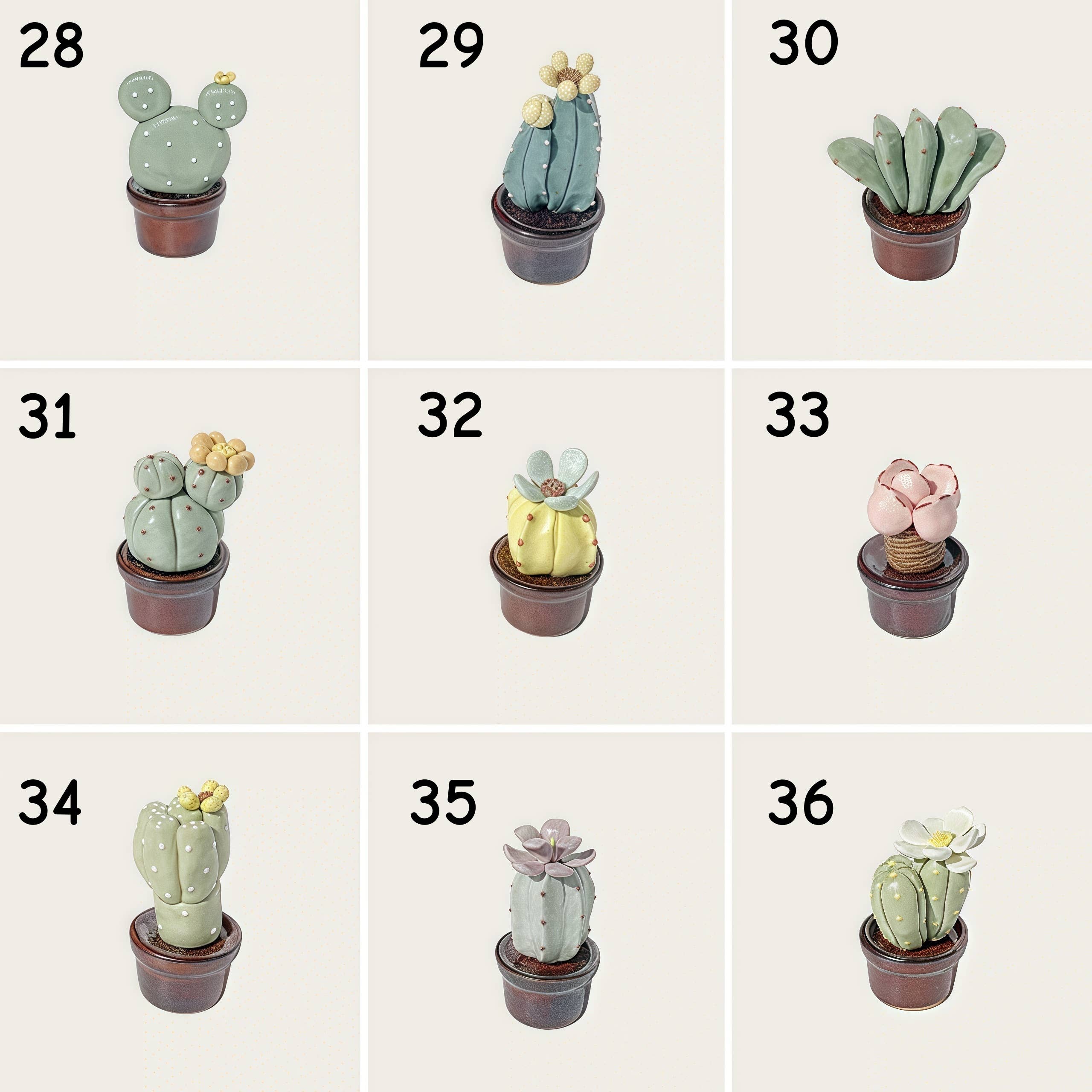 Otterware – wholesale Decorative figurine – Handmade Miniature Ceramic Cactus & Succulent Figurines3