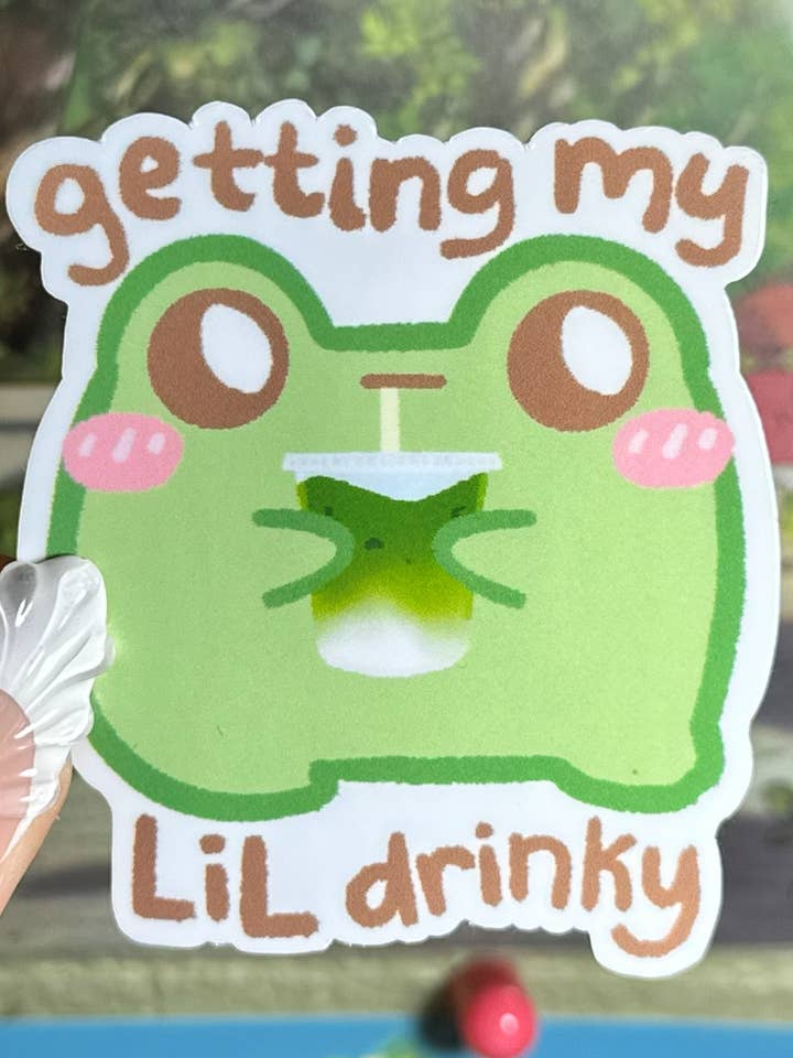 Getting my Lil Drinky Frog Sticker for wholesale by Simply Froggie Shop