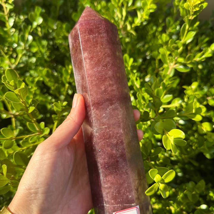 Moon Rituals - Wholesale Spiritual Stone/Crystal - Large Strawberry Quartz Crystal Tower Obelisk – Love & Emotional Healing, Christmas Crystal Gift #39