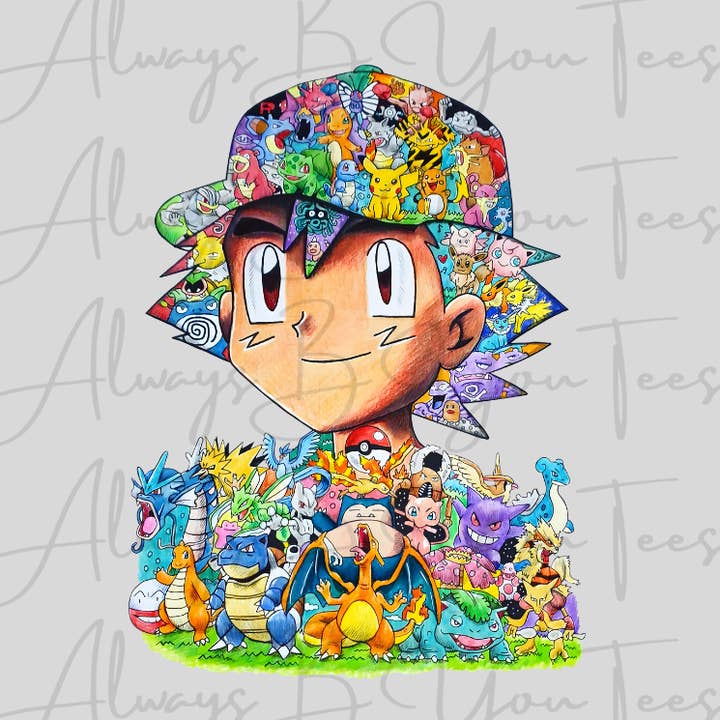 Ash Pokemon DTF Transfer for wholesale by Always B You Tees