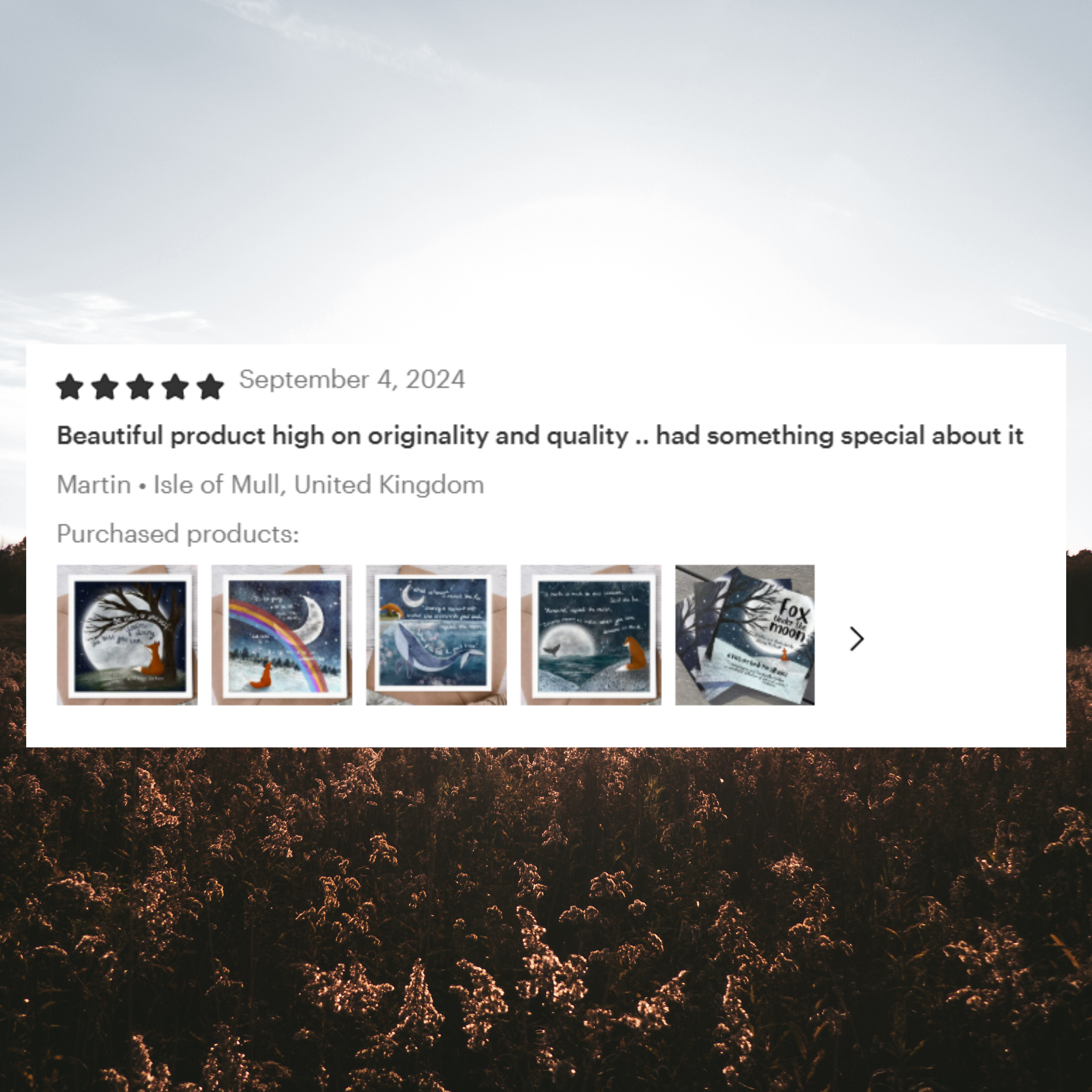 Fox Under The Moon - Wholesale Liefdeskaartje - "Liefdeskaart 'Naar de Maan en Terug'" door Fox Under The Moon4