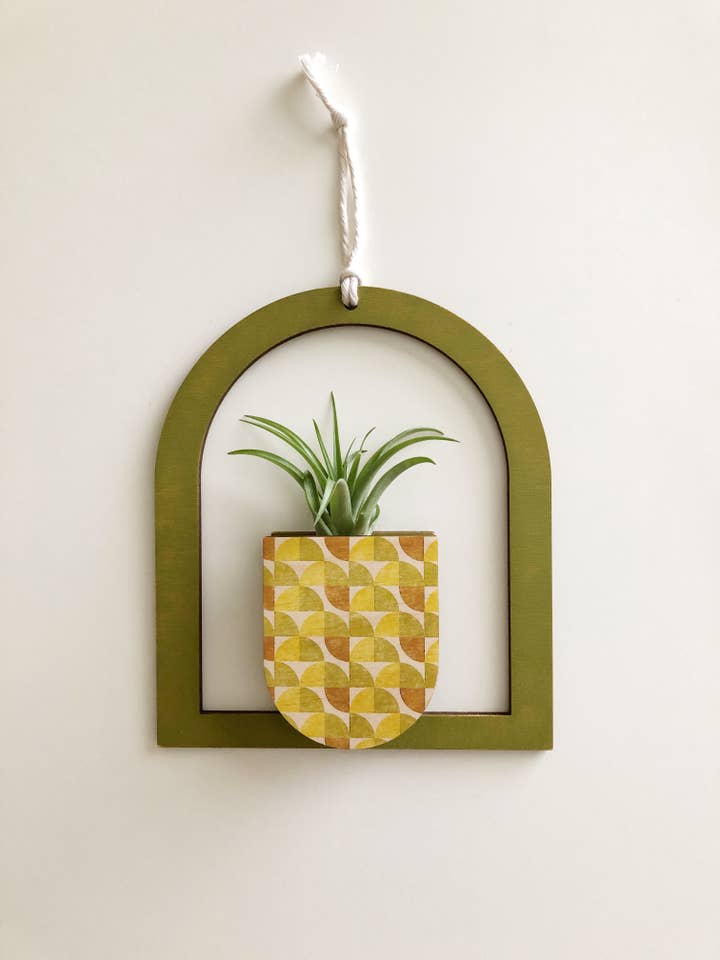 Framed Arch Pocket Geometric Wall Vase for wholesale by Stacy Wong