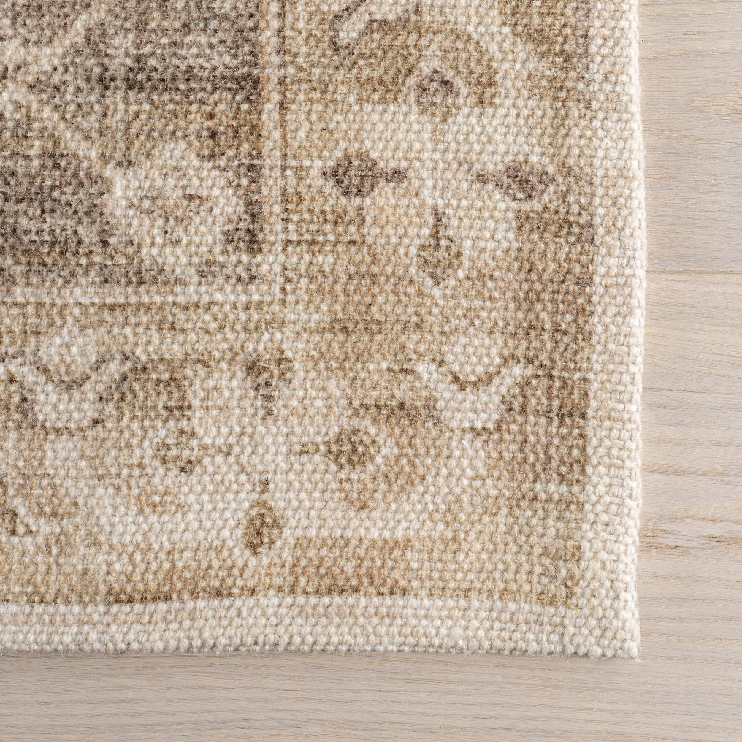 Beige Nienna Wool and Cotton Area Rug for wholesale on Faire1