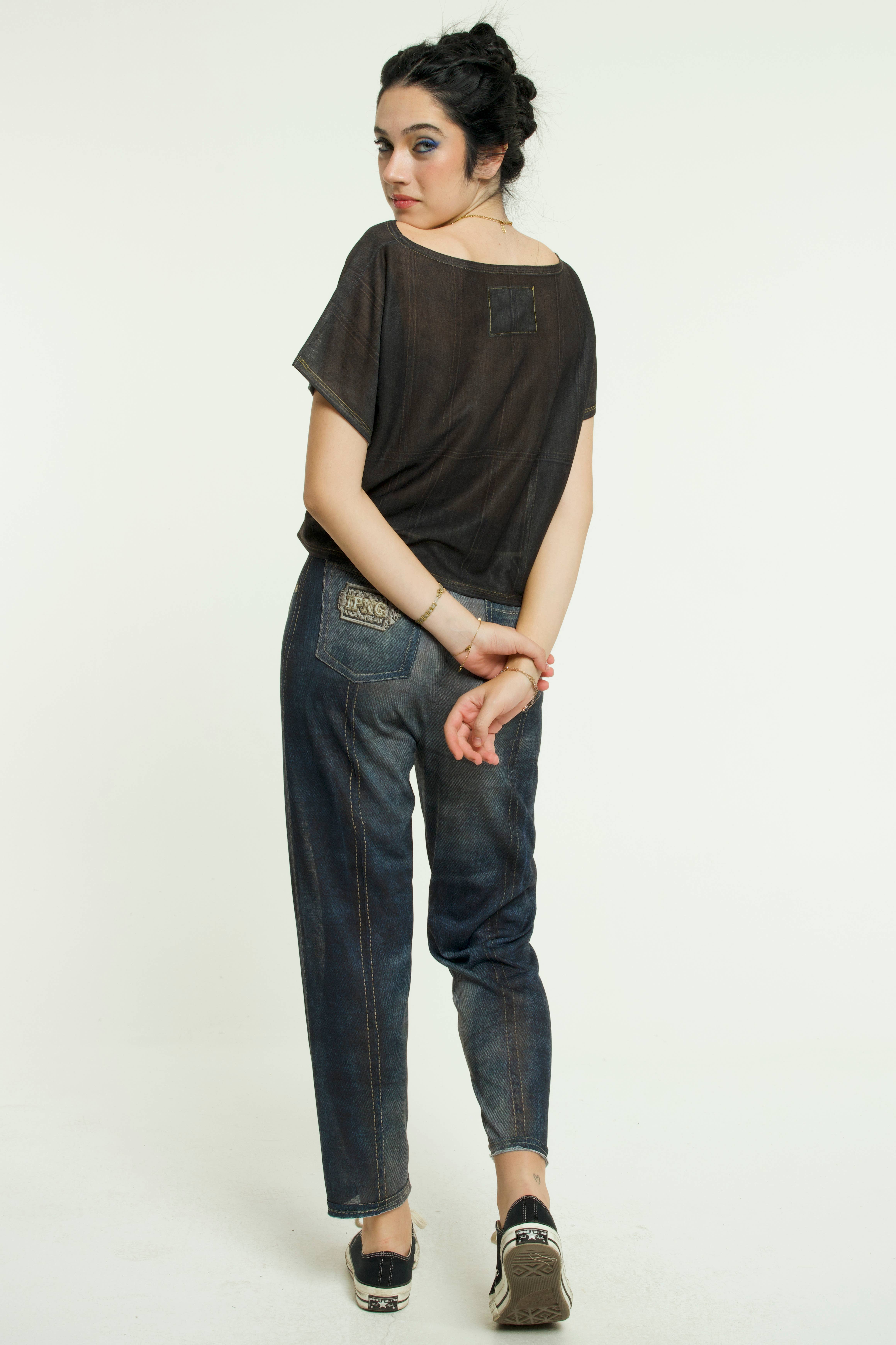 IPNG Design – wholesale Pants – Women's – Pants Mom's Dark Blue - Jeanious5