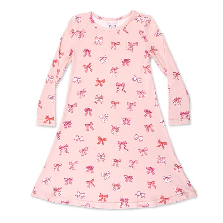 Bellabu Bear - Wholesale Dress - Kids - Take A Bow Bamboo Girls' Long Sleeve Dress