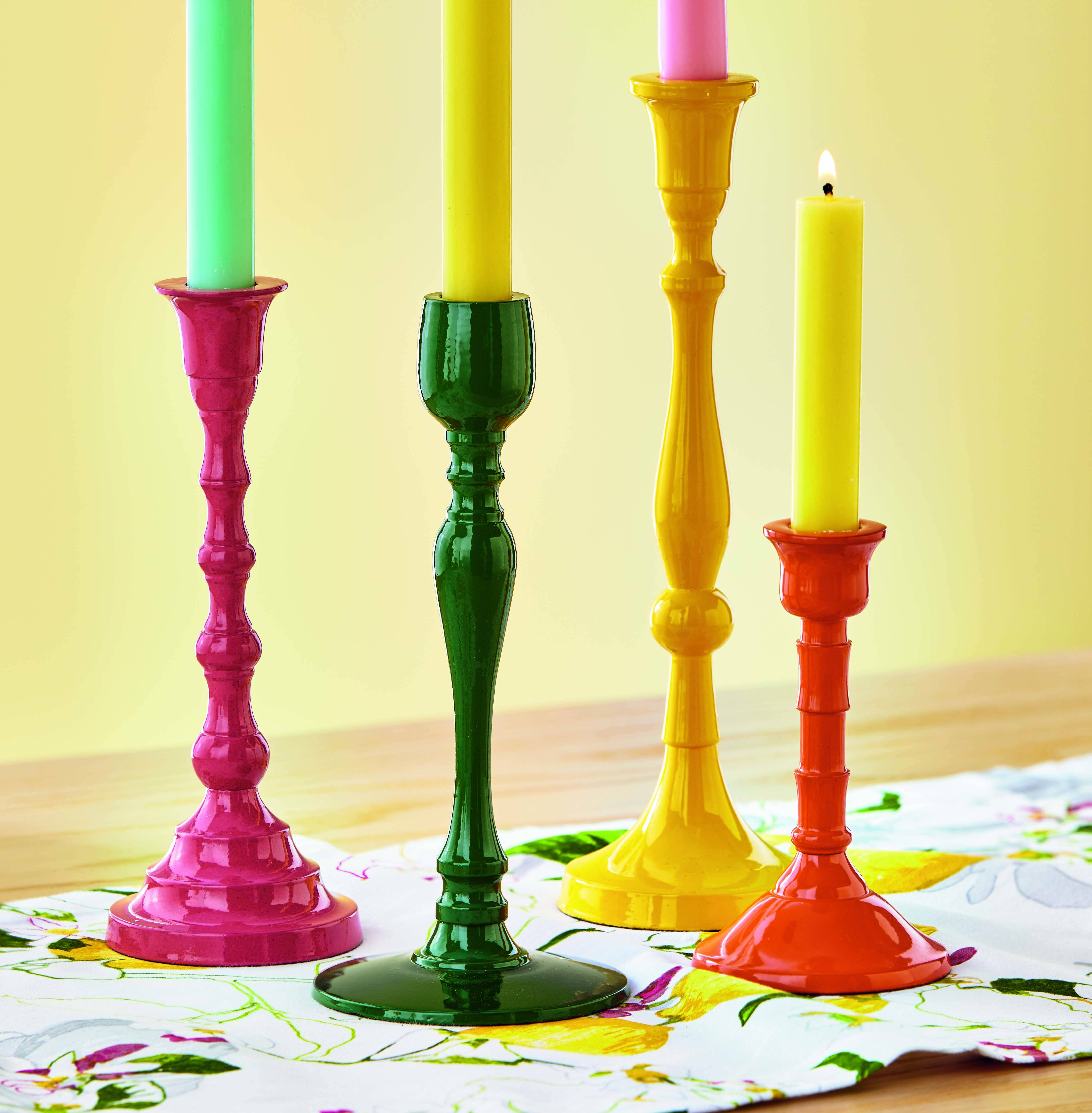 tag - Wholesale Candle Holder - Zahra Taper Holder Md Hot Pink Aluminum Everyday1