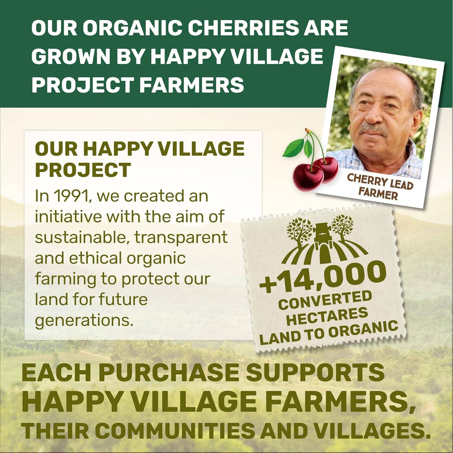 Happy Village - Wholesale Dried/Dehydrated Fruit - Happy Village Organic Whole Dried Tart Cherries 10 OZ5