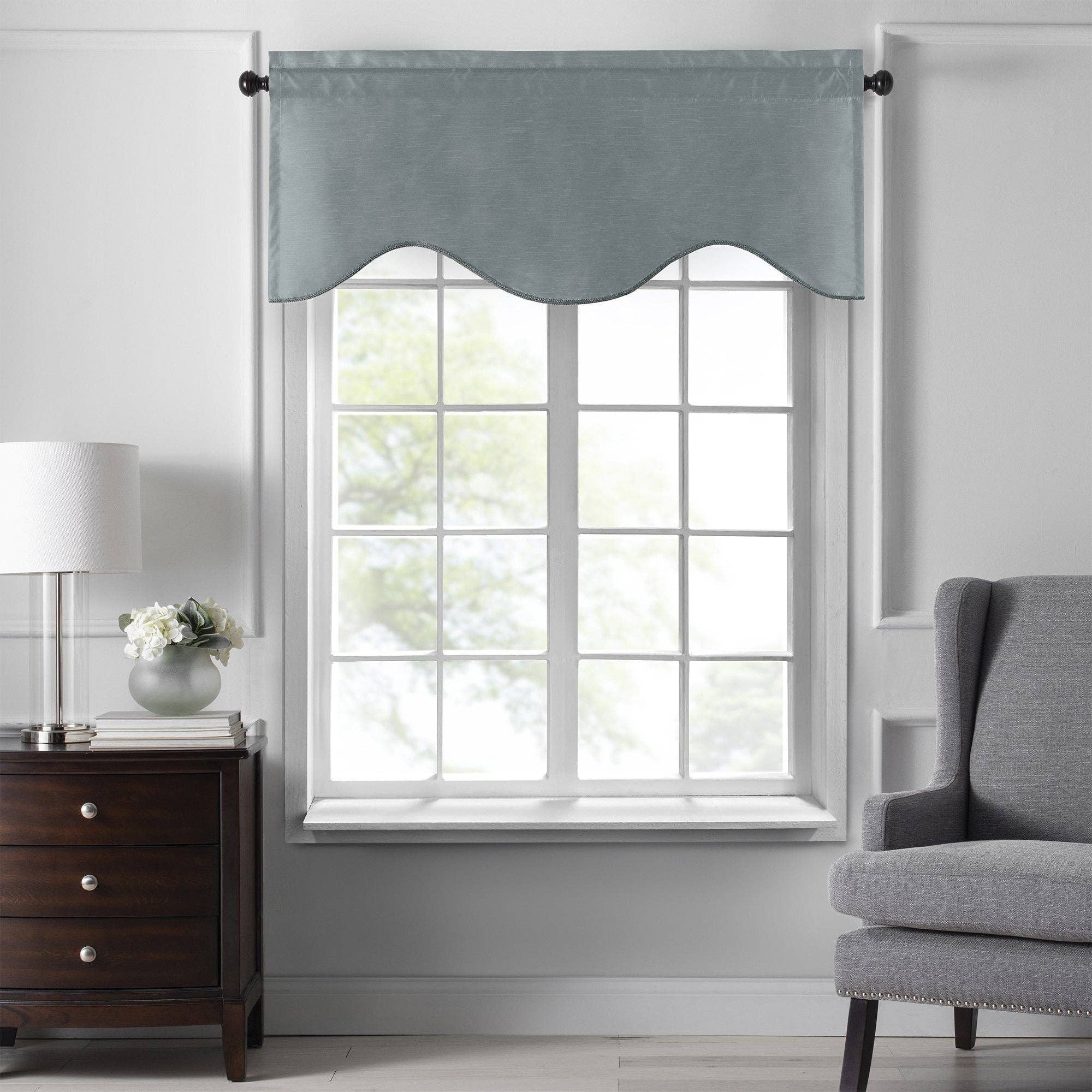 Threadmade Home - Wholesale Curtain - Colette Faux Silk Blackout Window Curtain & Scallop Valance21