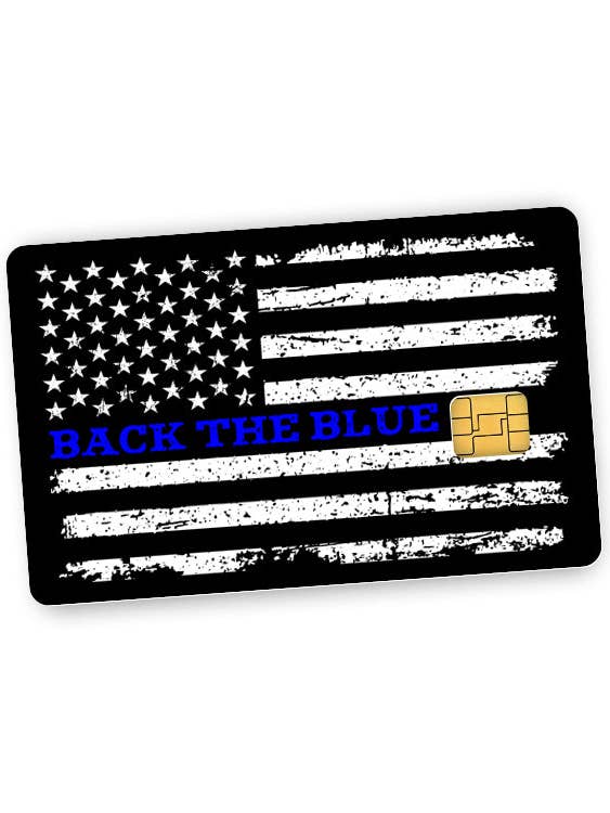 Back the Blue Flag Credit Card Skin Decal for wholesale by Shield Republic