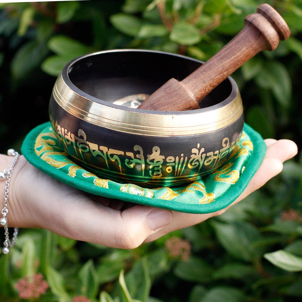 AW Artisan - Wholesale Music Accessory - Tibetan bowls set - Green Tara 10cm (min 400gr)7