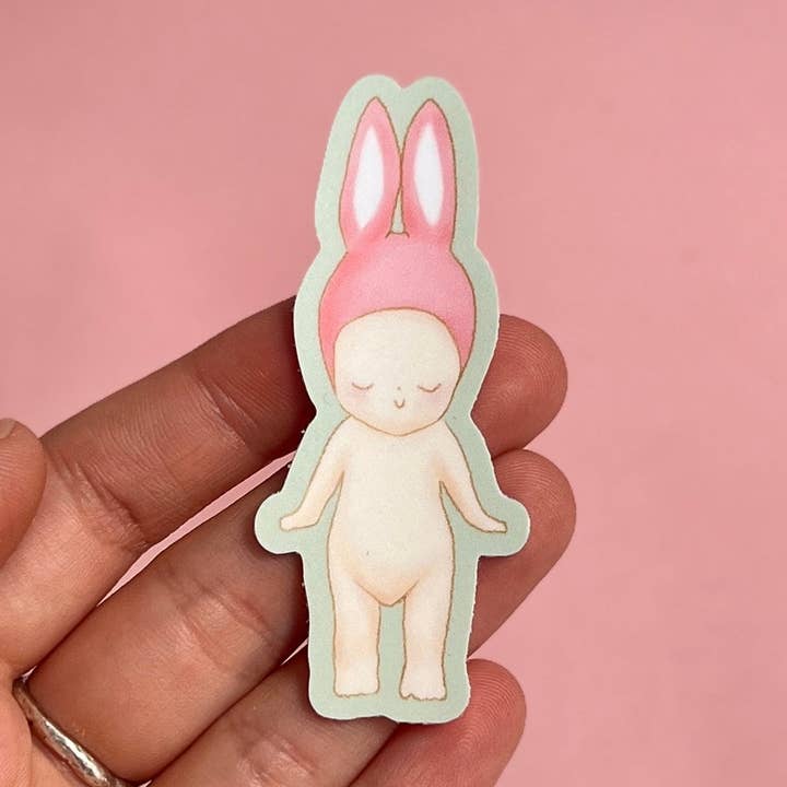 Bunny Angel Sticker for wholesale by Alessia E Art