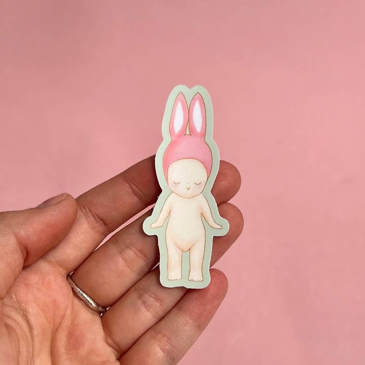 Bunny Angel Sticker for wholesale by Alessia E Art