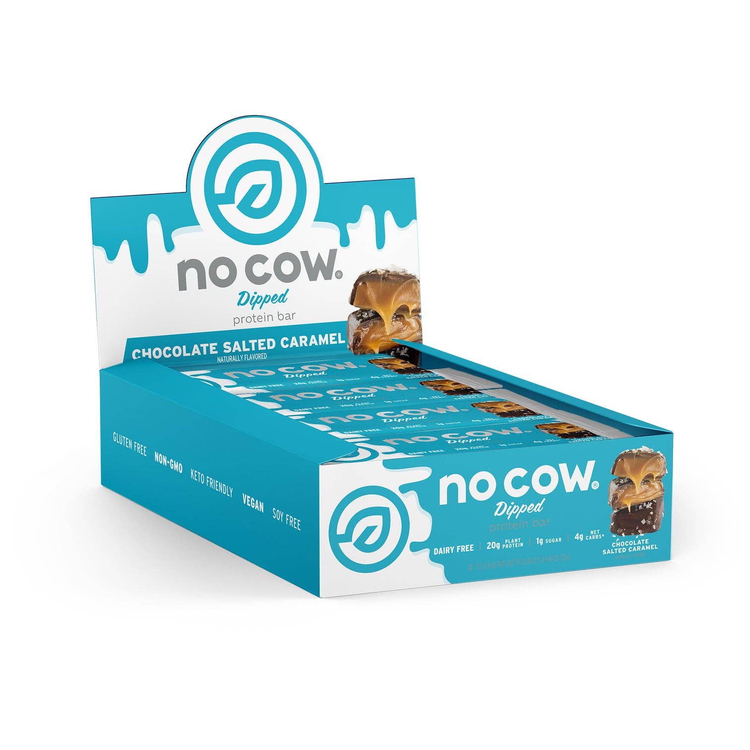 No Cow - Wholesale Snack Bar - No Cow Protein Bars, Chocolate Salted Caramel, 12 Pack1