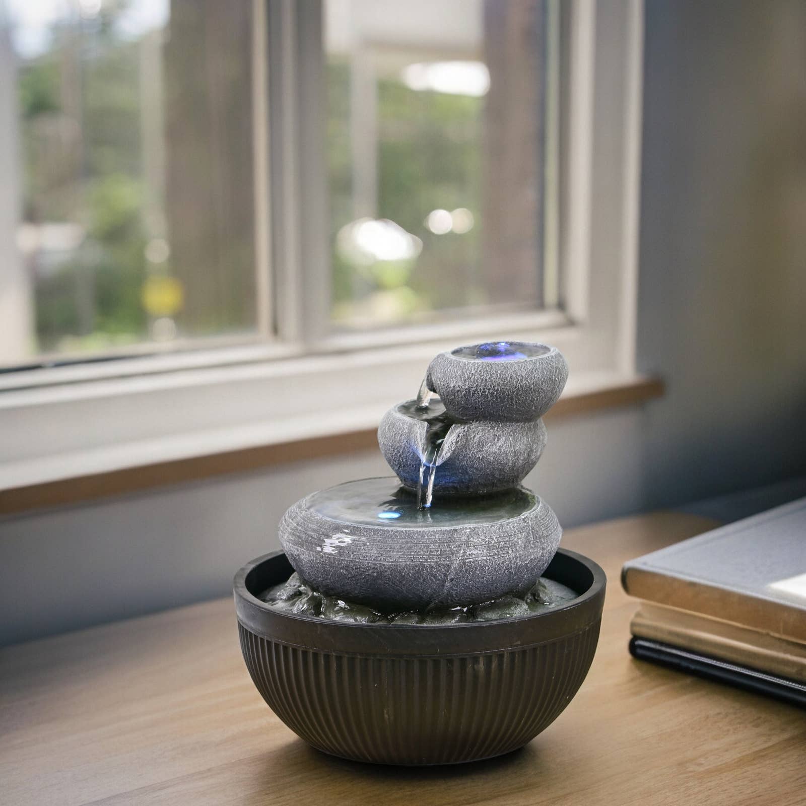 Zen'Arôme – wholesale Decorative tabletop object – Nature Geelong Indoor Fountain – Sleek & Modern Design10