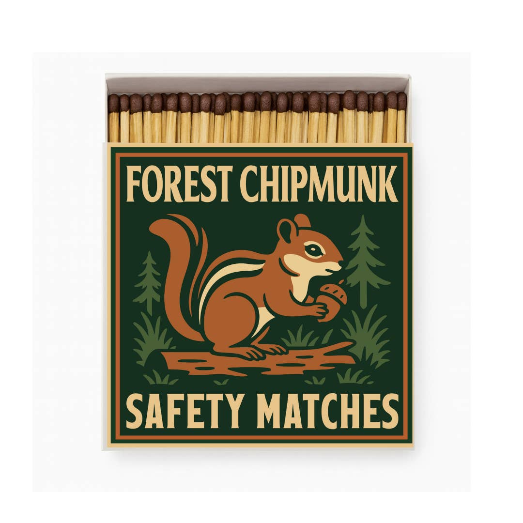 Good & Well Supply Co. – wholesale Matches – Forest Chipmunk Matchbox - Camp Critters Collection