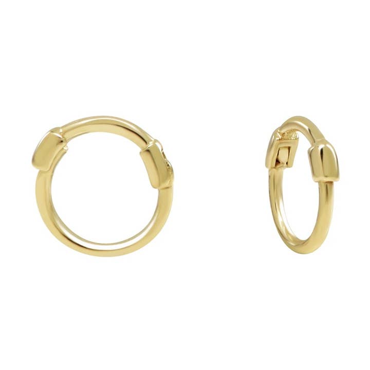 10k Solid Gold Thin Huggie for wholesale by Ofina Jewelry