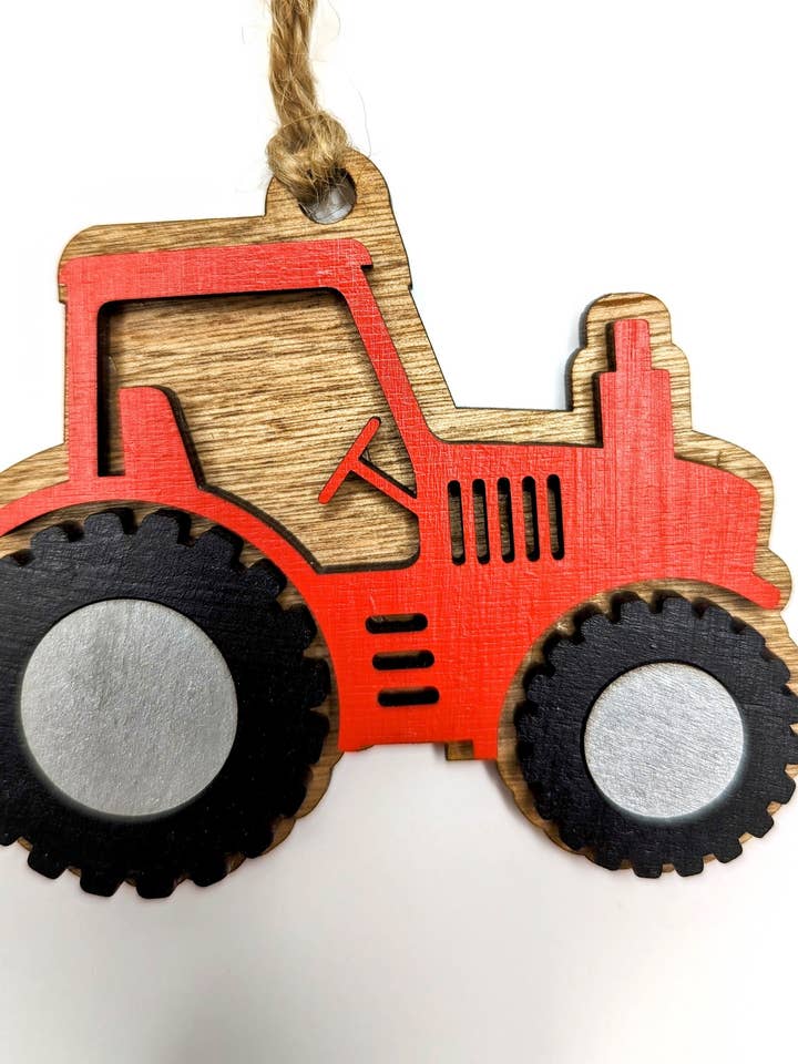 Tractor Christmas Ornament for wholesale by The Little Ornament Shop