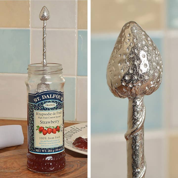 Glover & Smith - Wholesale Kitchen Spoon - Strawberry Jam Spoon, Pewter Jar Spoons With Hooks