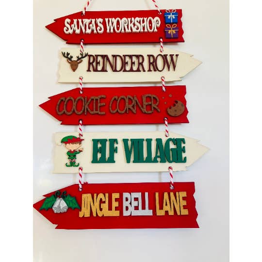 Sinais de Natal pendurados no Pólo por atacado de Sophella Crafts