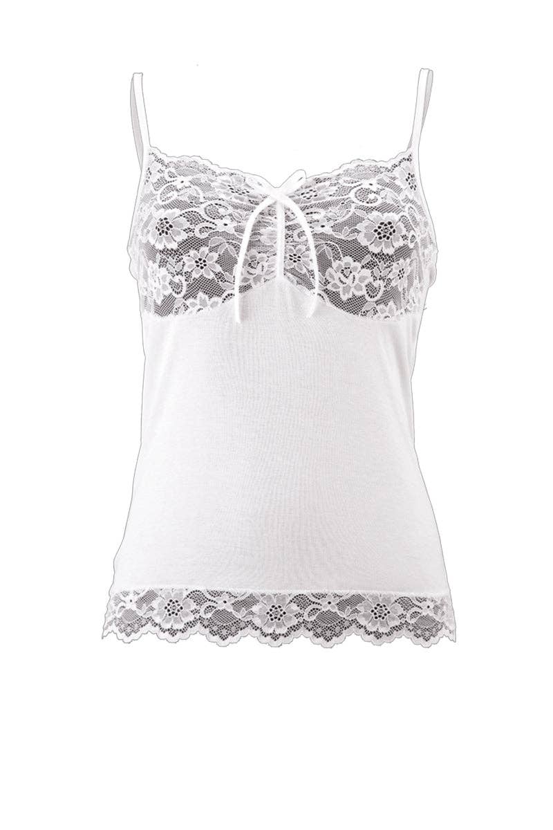 Madiva - Wholesale Camisole - Women's - Gemma Spallina Top- Filoscozia® Cotton + Lace2