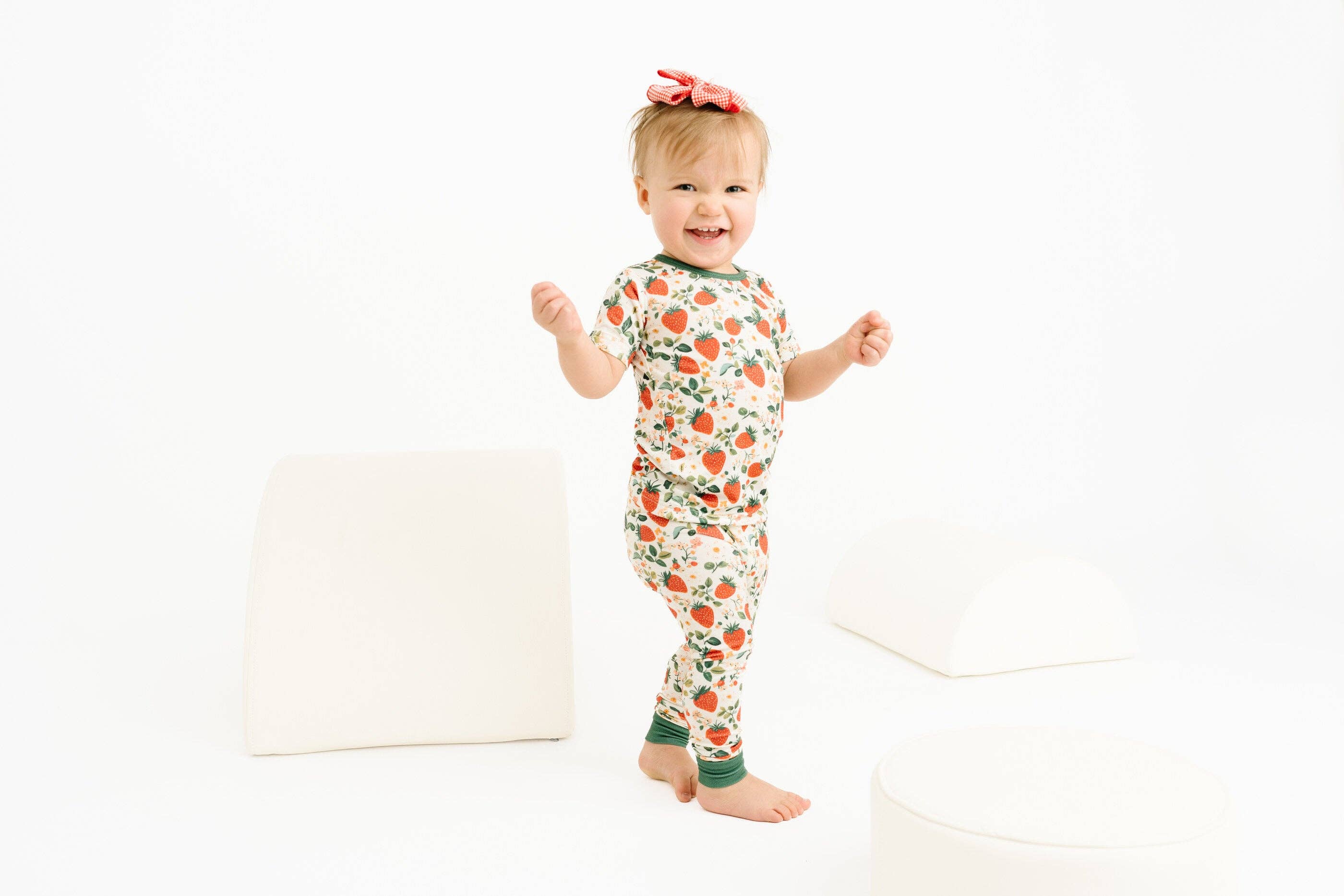 Little One Shop - Wholesale Clothing Set - Baby - Vintage Strawberry Short Sleeve Bamboo Set8