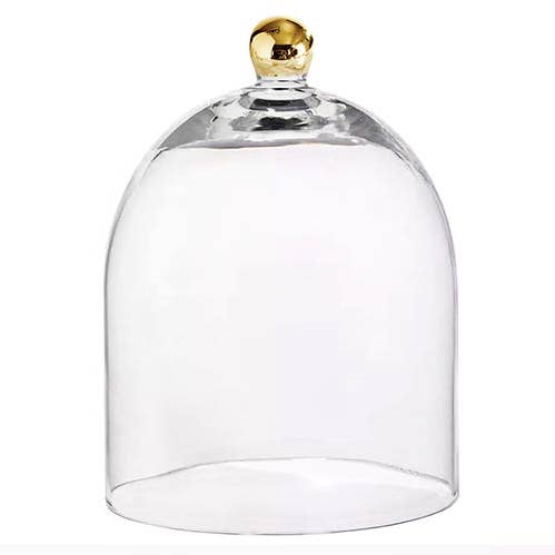 Santa Barbara Design Studio by Creative Brands - Wholesale Decorative Tabletop Object - Glass Cloche with Gold Knob - Small