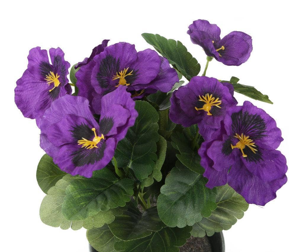 Closer2Nature – wholesale Artificial flowers – Artificial 30cm Purple Pansy Plug Plant2