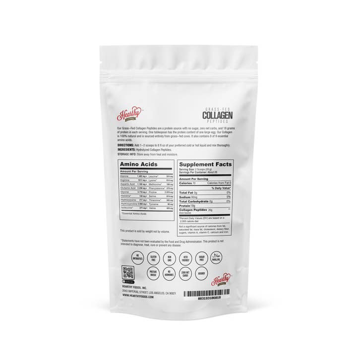 Hearthy Foods - Wholesale Protein/Superfood Powder - Collagen Grass-Fed Type I and Type III