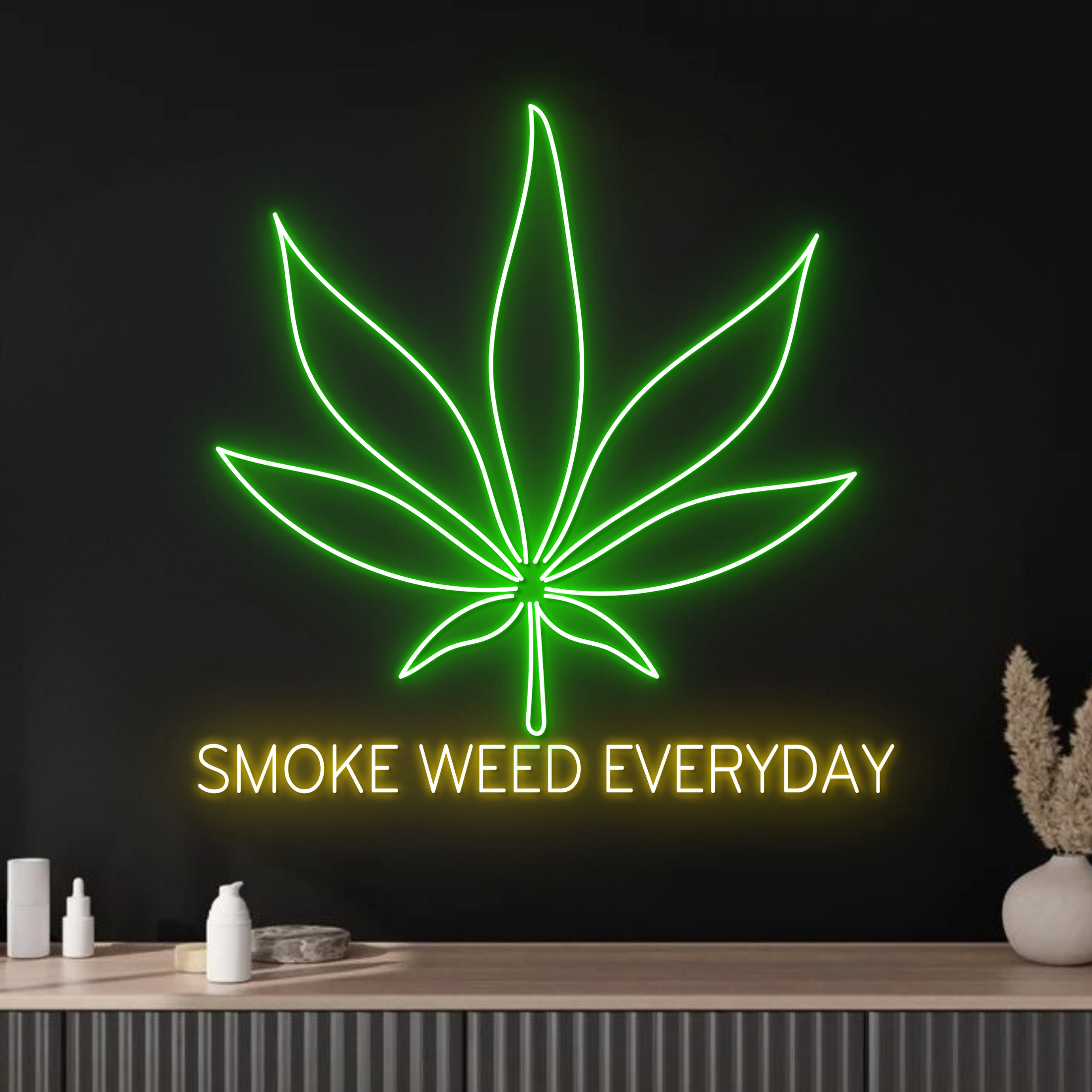 Glow Neon – wholesale Neon sign – Smoke Weed Everyday Neon Sign, Weed Flower shop Sign2