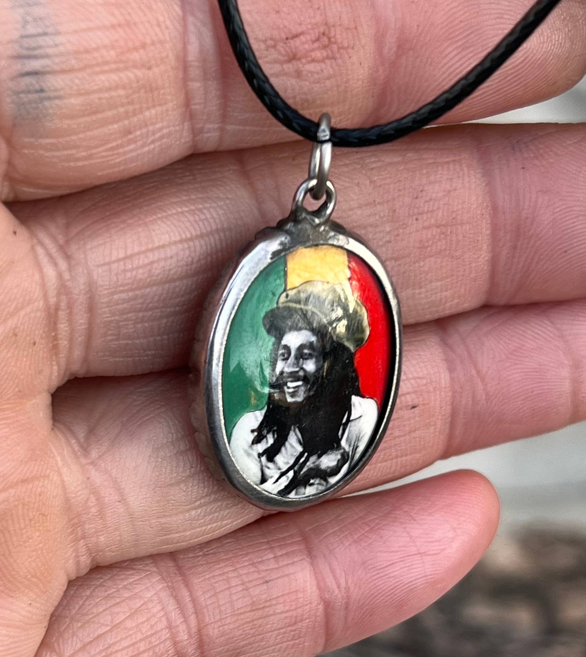 Lungta Imports - Wholesale Pendant/Charm Necklace - Enamel Pendant Bob Marley Yoga Meditation Necklace Jewelry2
