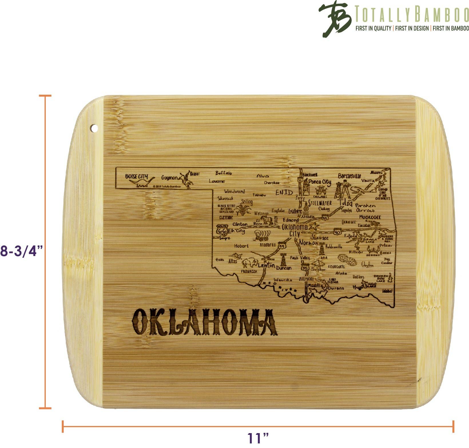 Totally Bamboo - Wholesale Cutting Board - A Slice of Life Oklahoma Cutting & Charcuterie Board5