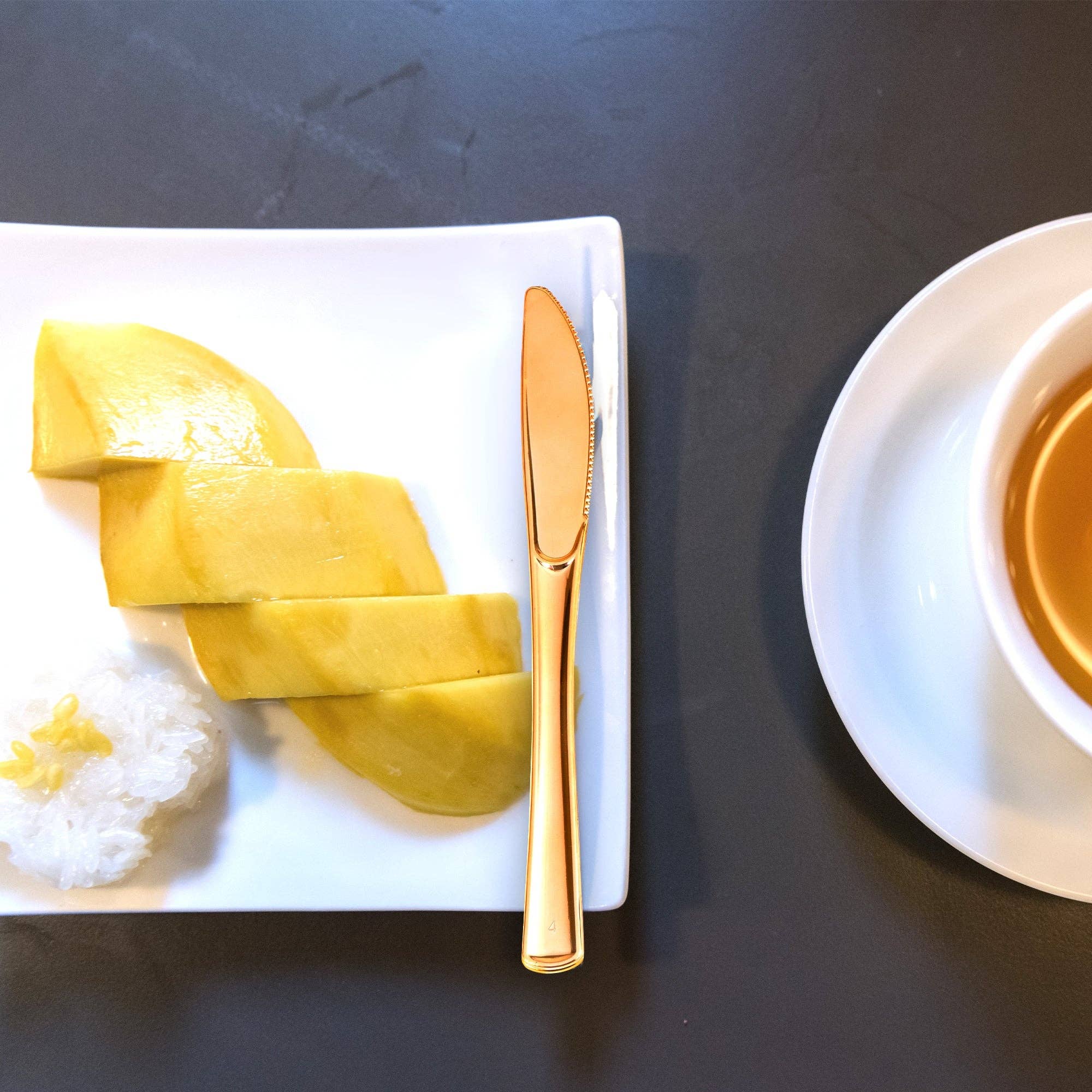 Plastic Premium Knives Set - 50 pcs - Rose Gold for wholesale on Faire5