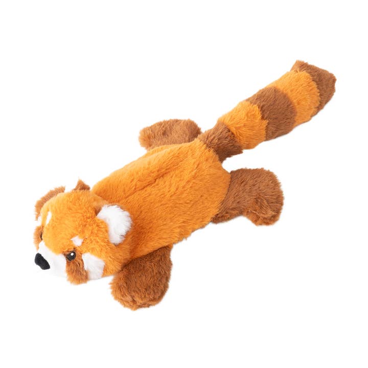 Stuffless Red Panda Squeaker Dog Toy for wholesale by Tall Tails