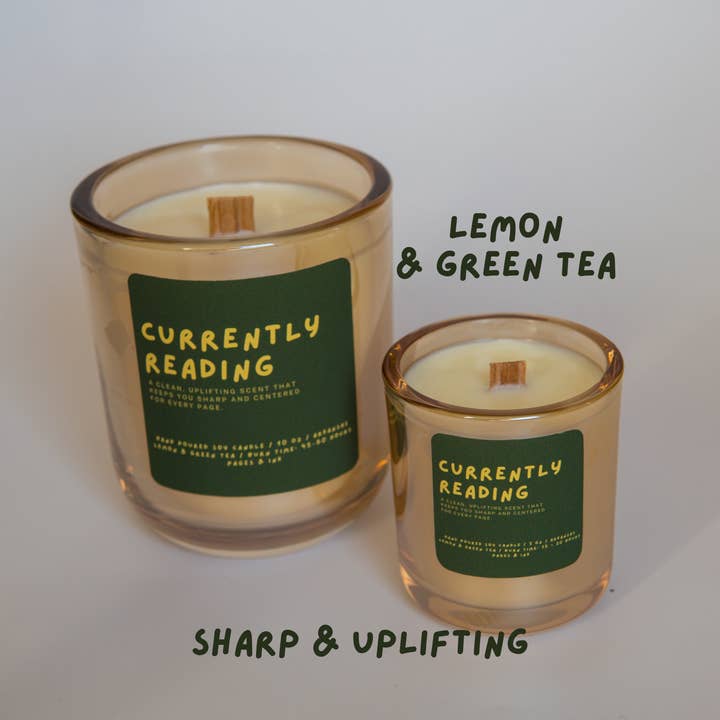 Pages and Ink - Wholesale Jar/filled candle - Currently Reading: Lemon & Green Tea Candle4