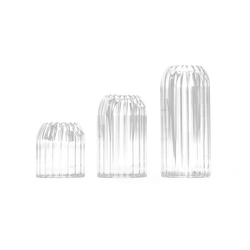 Sweet Home Deco - Wholesale Vase - Stripes Clear Bud Vases, Borosilicate Light Weight Glass9