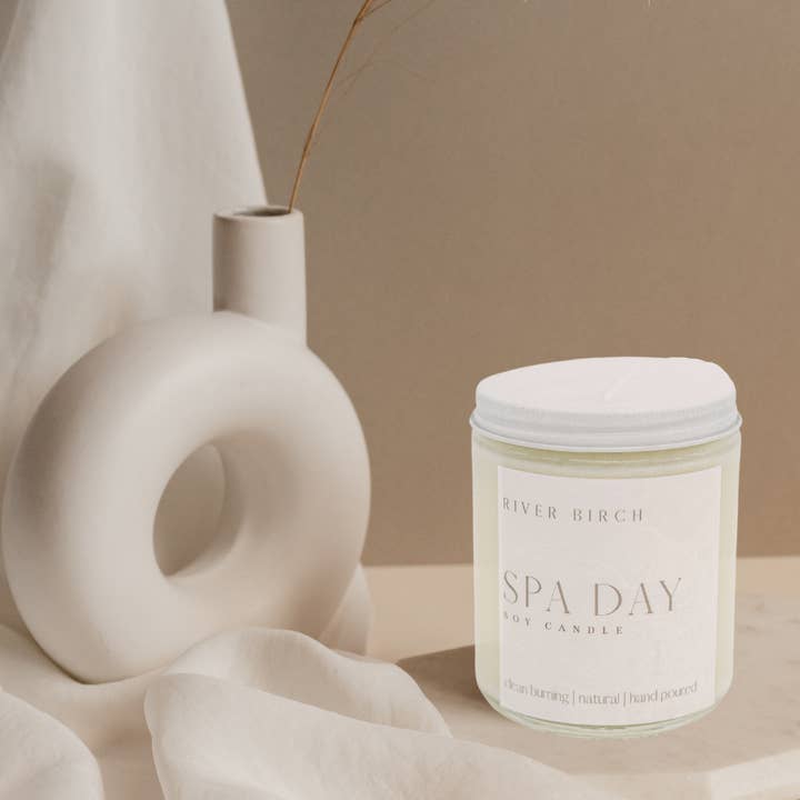 River Birch Candles - Wholesale Jar/Filled Candle - 8.5oz Spa Day- Clear Jar5