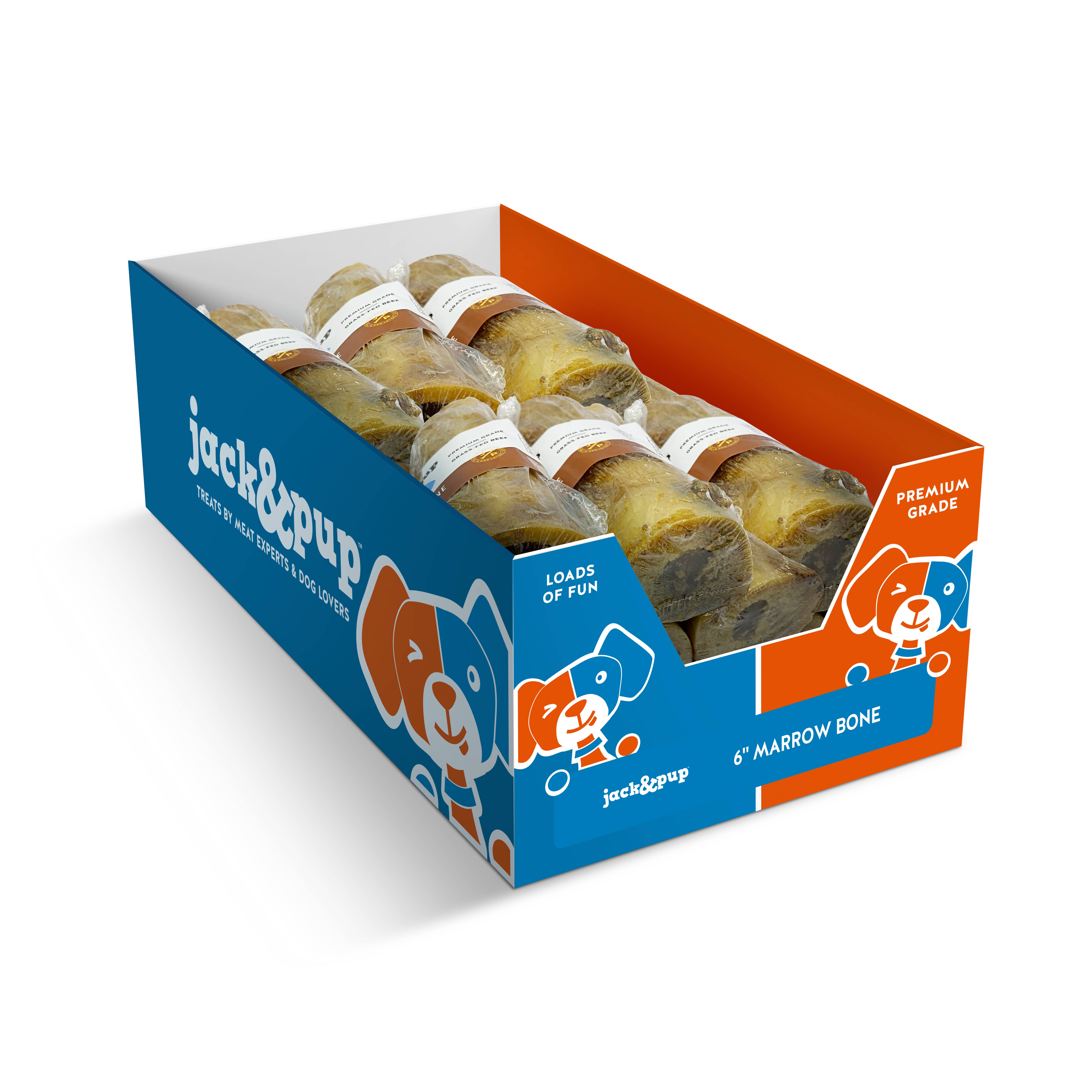 J&C PET SUPPLY LLC - Wholesale Pet treats – Dog - 6" Marrow Bone Jack&pup Dog Treats