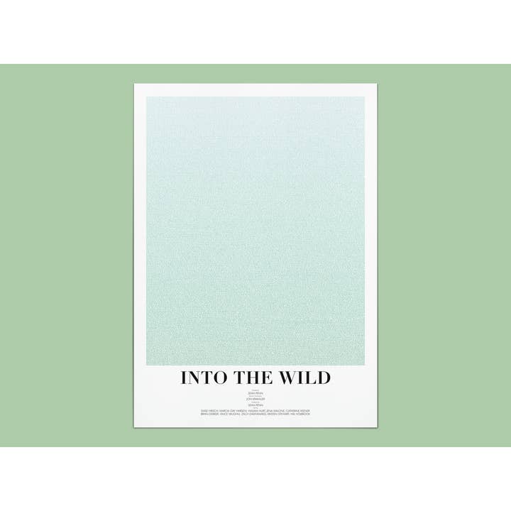 Into the Wild Alternative Typographic Film Poster for wholesale by Fade Out Prints