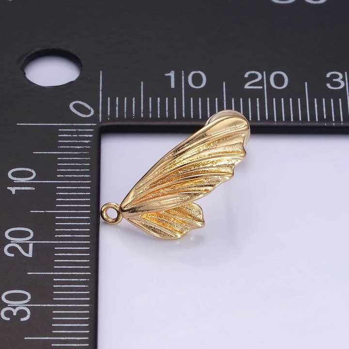Aim Eternal - Wholesale Stud/Post Earrings - 14K Gold Filled Foil Wings Loop Drop Stud Earrings Findings