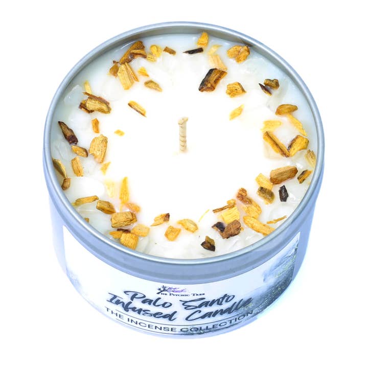 Palo Santo Crystal Infused Scented Candle - The Incense Collection for wholesale by The Psychic Tree