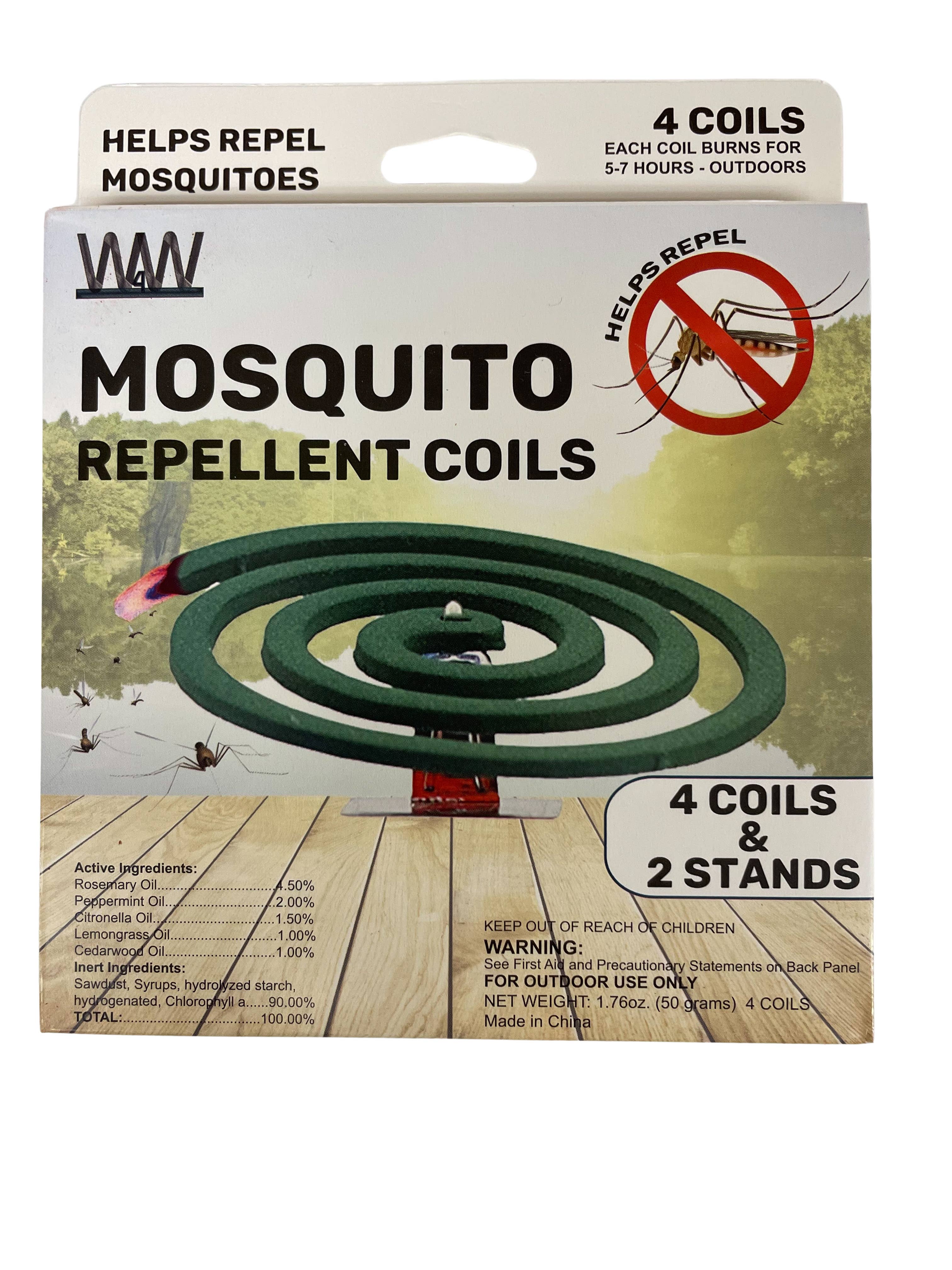 W4W products - Wholesale Insect Repellent - W4W Mosquito Repellent Coils - Includes 4 Coils & 2 Stands2