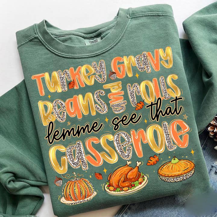 NVC Ecommerce LLC - Wholesale T-shirt (graphic) – women's - Funny Thanksgiving Shirt, Preppy Casserole Dinner Sweatshirt2