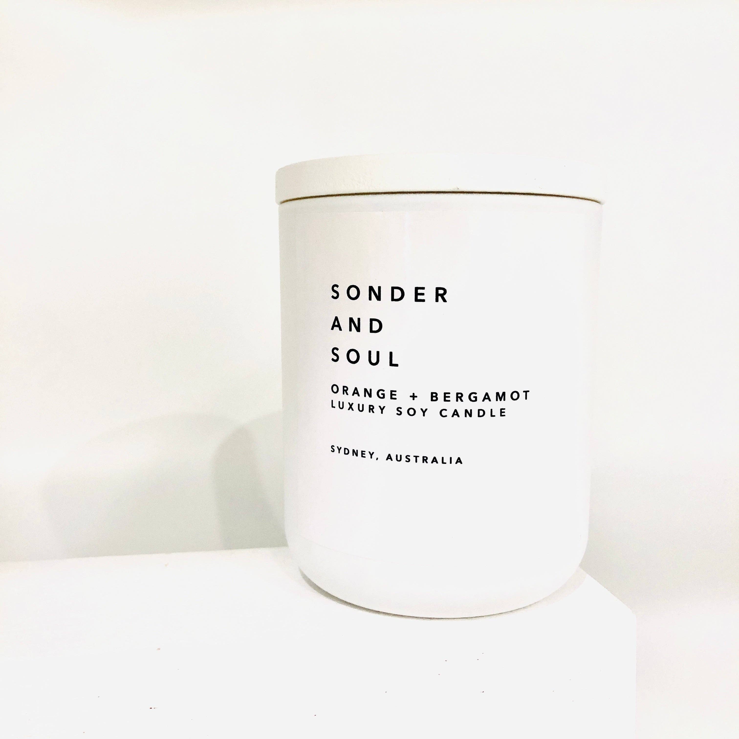Sonder and Soul – wholesale Burkljus – Apelsin+ Bergamott Soy Candle1