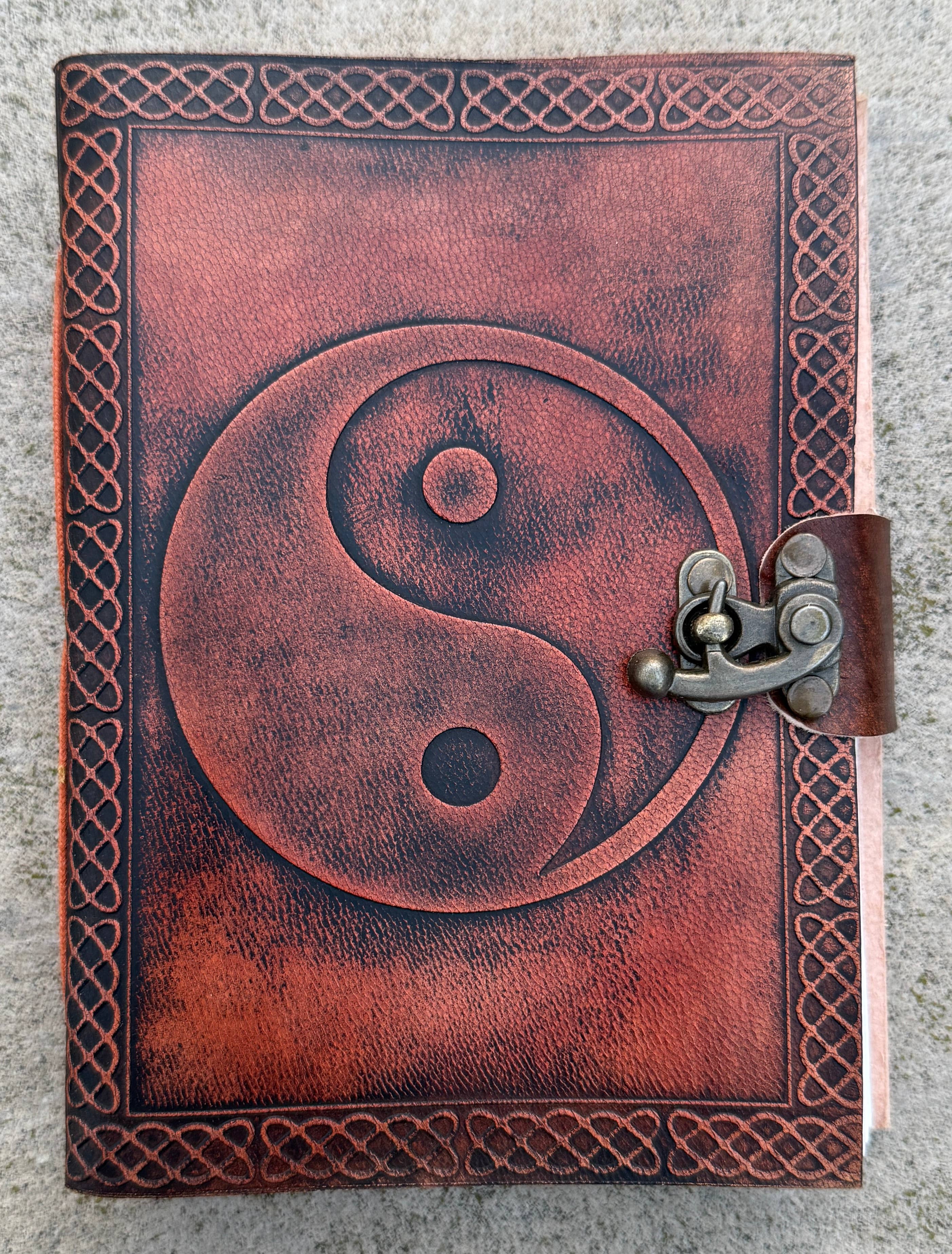Lungta Imports - Wholesale Journal/Diary - Yin Yang Vintage Leather Journal Embossed Cover Handmade4